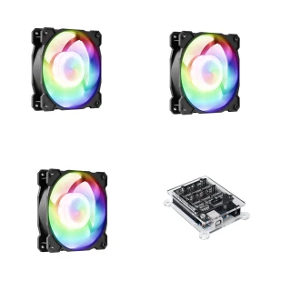 Gelid CODI6 ARGB Controller Bundle incl. 3 RGB fans FC-CODI6-B