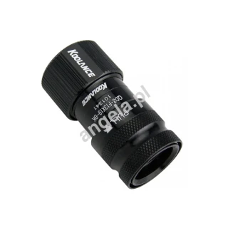 Koolance QD3 Female Quick Disconnect No-Spill Coupling, Compression for 13mm x 19mm (1/2in x 3/4in) Black QD3-FS13X19-BK