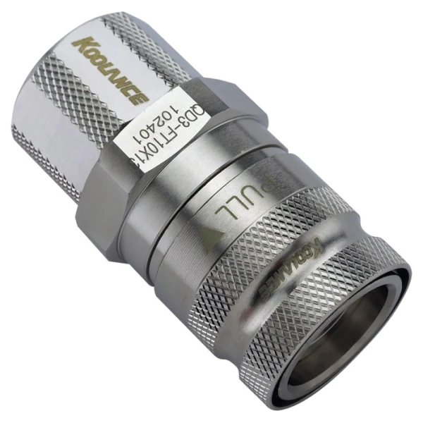 Koolance QD3-FT10X13 Female Quick Disconnect No-Spill Coupling, Compression for 10mm x 13mm (3/8in x 1/2in) 