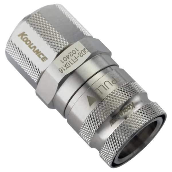 Koolance QD3-FT10X16 Female Quick Disconnect No-Spill Coupling, Compression for 10mm x 16mm (3/8in x 5/8in)