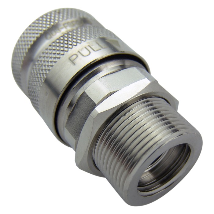Koolance QD3-FTFG4-P Female Quick Disconnect No-Spill Coupling, Panel Female Threaded G 1/4BSPP