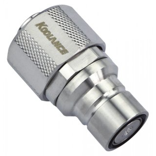 Koolance QD3 Male Quick Disconnect No-Spill Coupling, Compression for 10mm x 16mm (3/8in x 5/8in) QD3-MS10X16