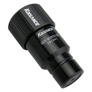Koolance QD3 Male Quick Disconnect No-Spill Coupling, Compression for 10mm x 16mm (3/8in x 5/8in) Black QD3-MS10X16-BK