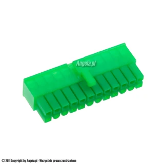 Mod/smart ATX Power Connector 24pin plug - UV green