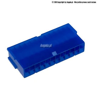 Mod/smart ATX Power Connector 24pin socket - UV blue