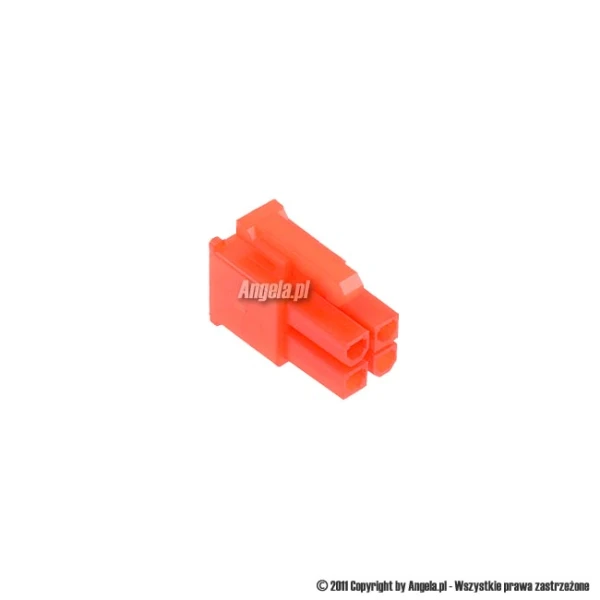 Mod/smart ATX Power Connector 4pin plug - UV orange