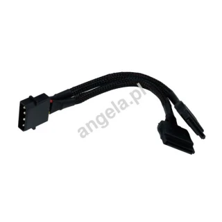 Phobya adapter Molex 4pin na 2x SATA 15cm czarny