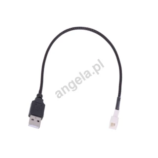 Phobya adapter USB na 3pin 30cm czarny