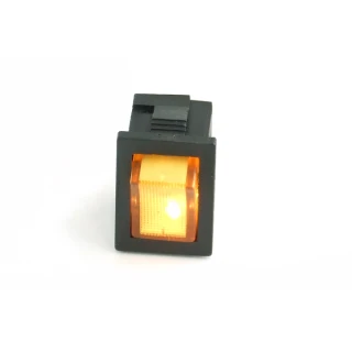 Phobya flat switch - LED Yellow, black 3pin v.2