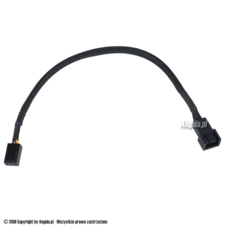 Phobya przedłużacz 3pin z redukcją 5V 20cm czarny