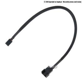 Phobya przedłużacz 3pin na 4pin PWM 30cm czarny