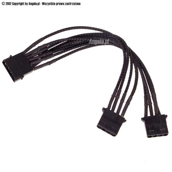 Phobya rozgałęziacz Molex 4pin 20cm pojedynczo opleciony czarny