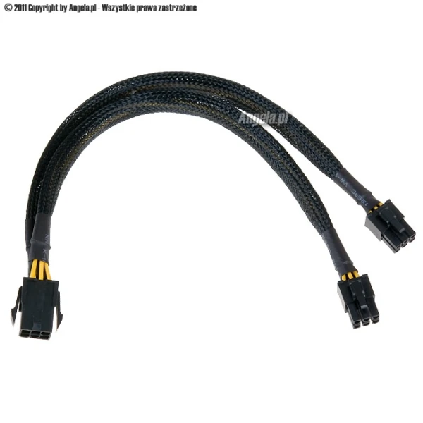 Phobya rozgałęziacz Y PCIE 6pin 30cm czarny