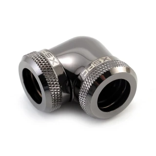 XSPC 14mm Rigid Tubing Elbow Fitting (Black Chrome)