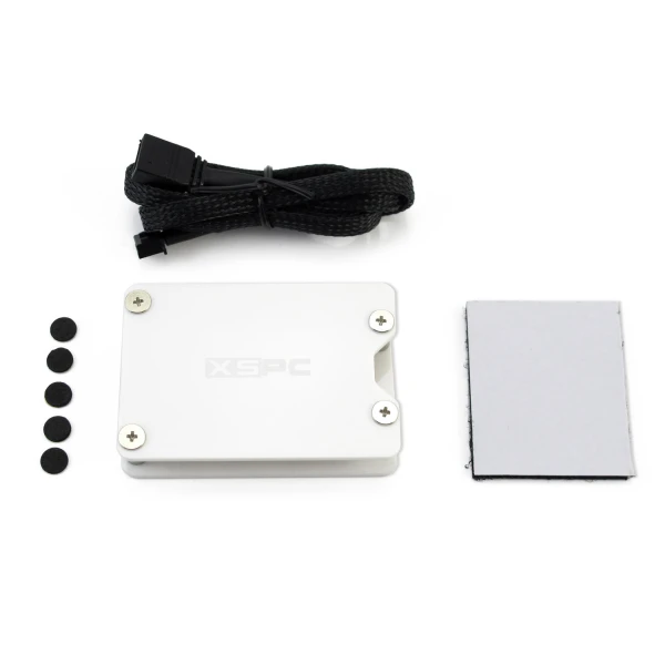 XSPC 8 Way, 3Pin, 5V, Addressable RGB Splitter Hub - SATA Powered (White)