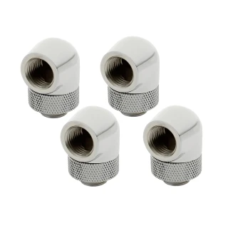 XSPC G1/4, 90 Degree Rotary Fitting V2 - Chrome (4 Pack)