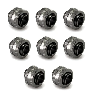 XSPC złączka prosta SK 11/16 G1/4" V2 (Black Chrome) 8 pack